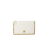 Cream Leather Clutch Bag
